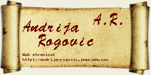 Andrija Rogović vizit kartica